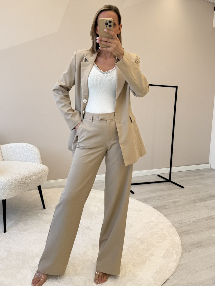 "Solea Pants" elegante bequeme Hose - beige