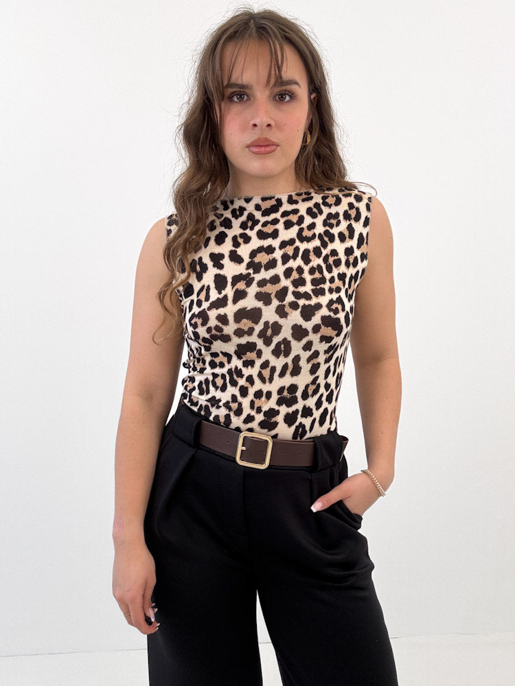 "Como Leo Top" wunderschönes Cashmere Tanktop - hellbeige