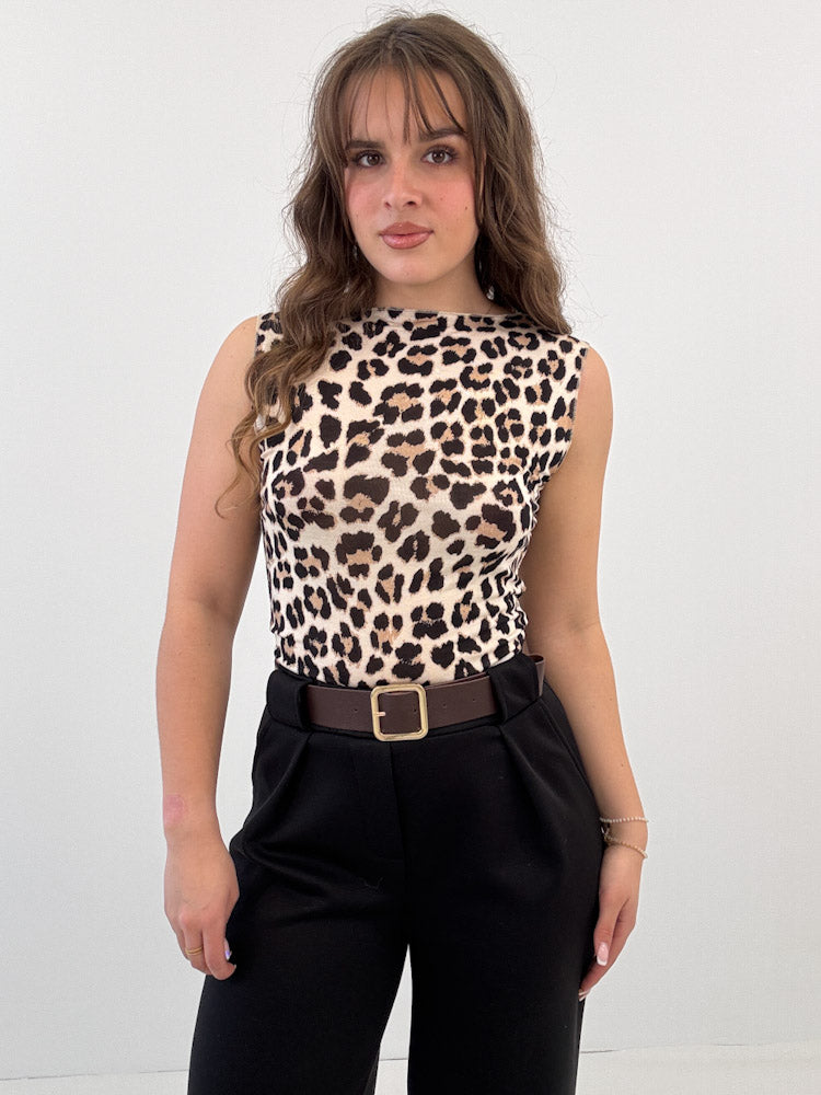 "Como Leo Top" wunderschönes Cashmere Tanktop - hellbeige