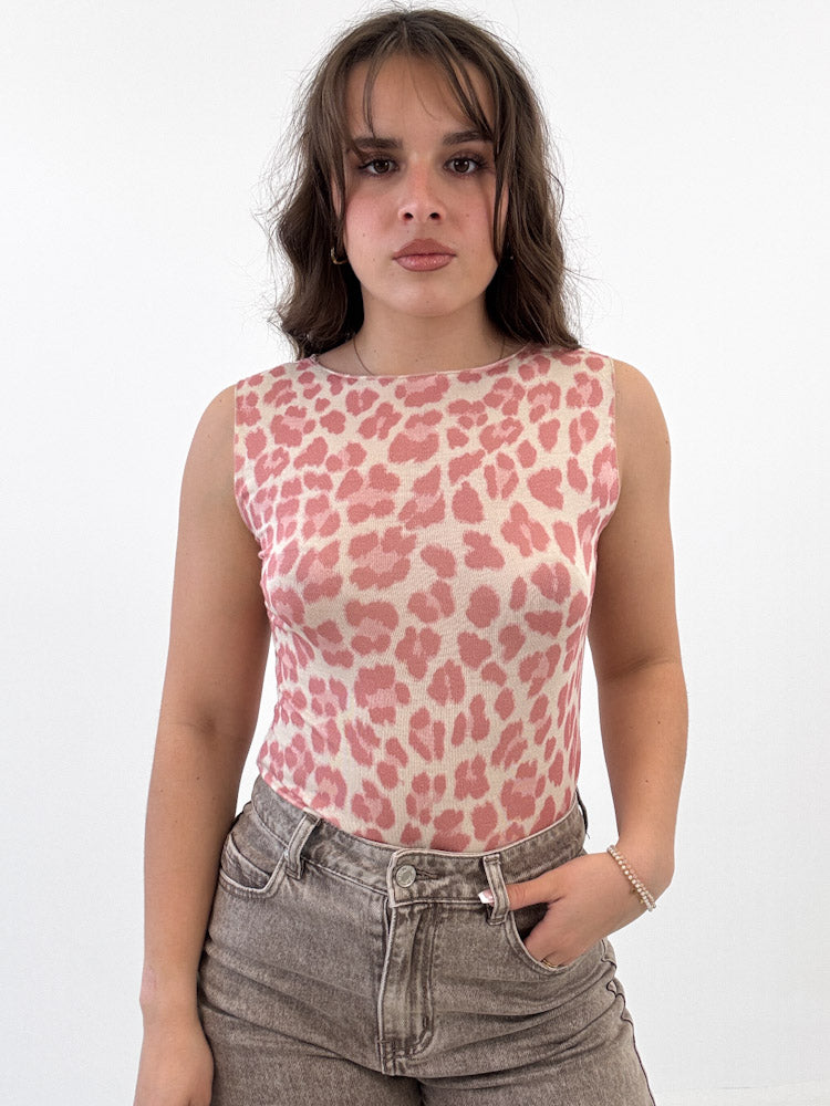 "Como Leo Top" wunderschönes Cashmere Tanktop - rosa