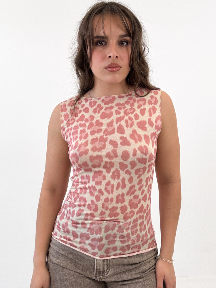"Como Leo Top" wunderschönes Cashmere Tanktop - rosa