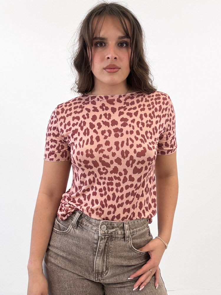 "Como Leo T-Shirt" weiches Cashmere Shirt - rose