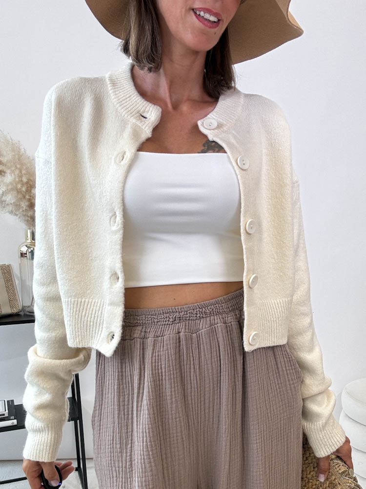 "Toskana" kurzer Cardigan - beige