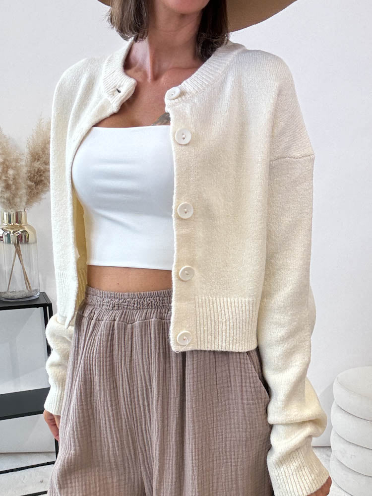 "Toskana" kurzer Cardigan - beige