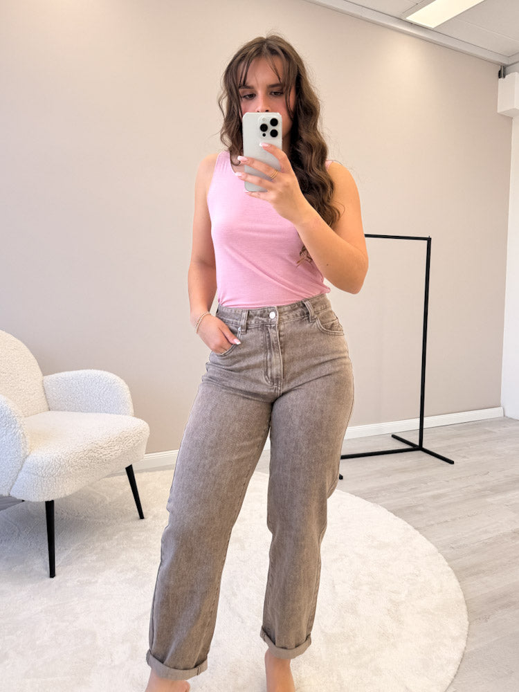 "Fano" weiches Top aus Seide -  rosa