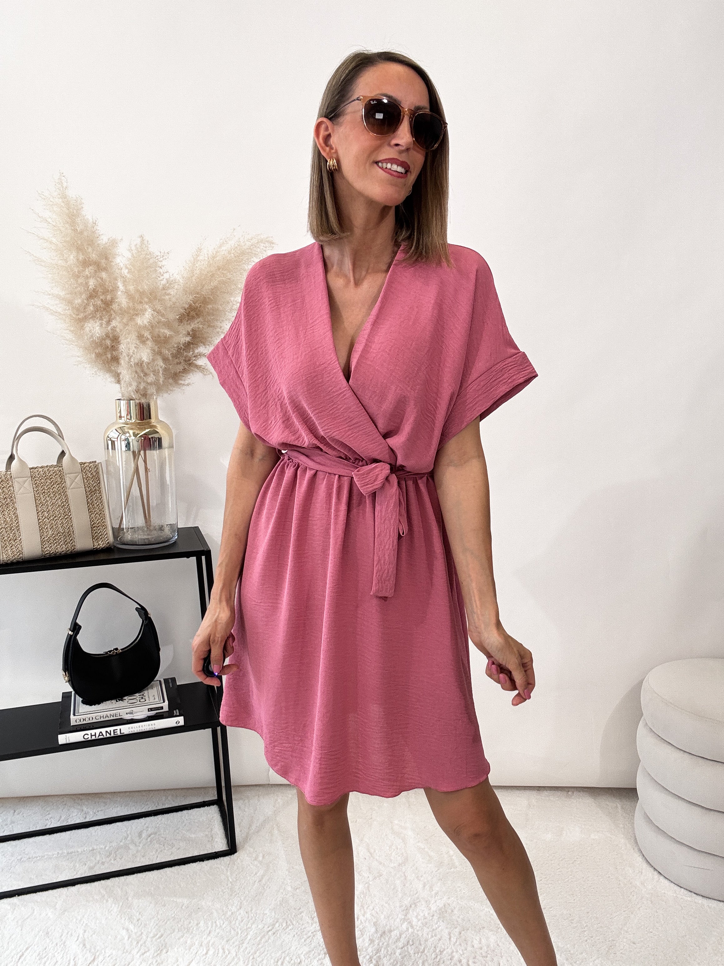 "Sunshine Midi" süßes Sommerkleid - beere