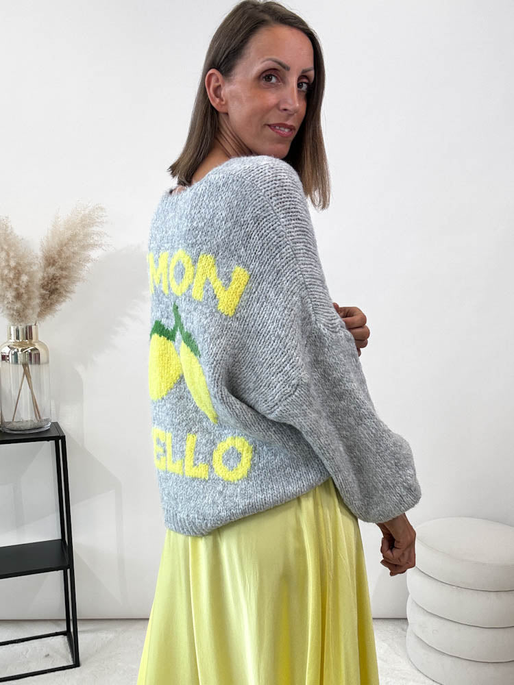 "Limon Cello" kuscheliger Cardigan - grau