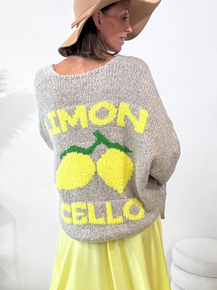 "Limon Cello" kuscheliger Cardigan - taupe