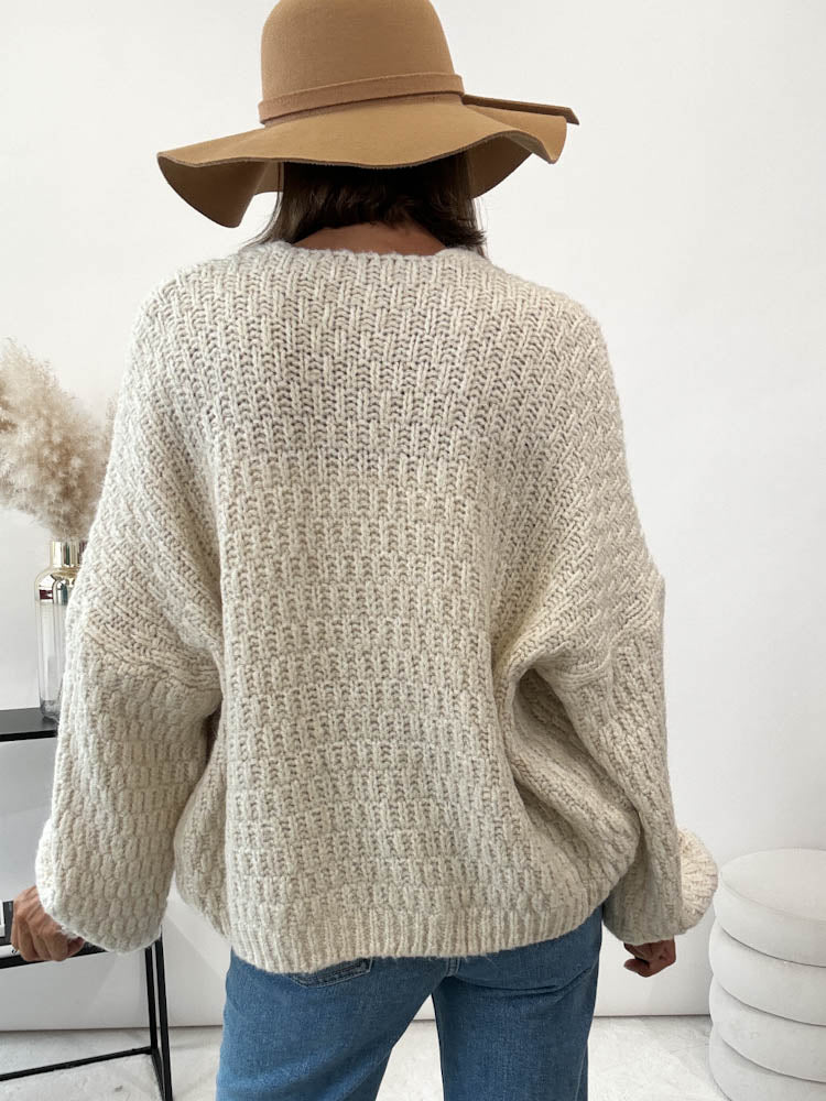 "Como" kuscheliger Cardigan - creme