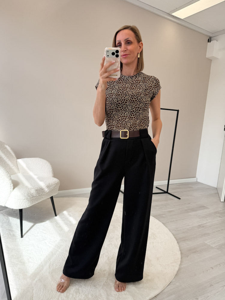 "Wild Crush Shirt" stylisches Mesh Shirt - beige