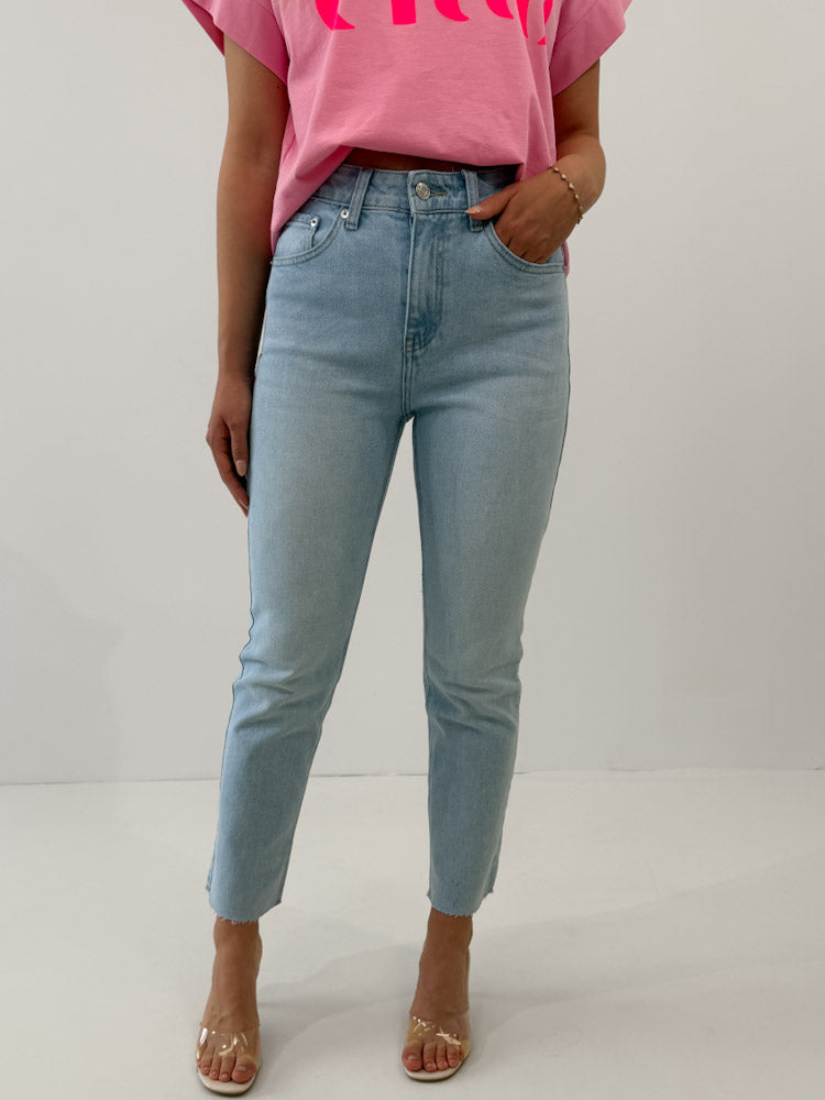 "Rio" Mom Fit Jeans - light bue