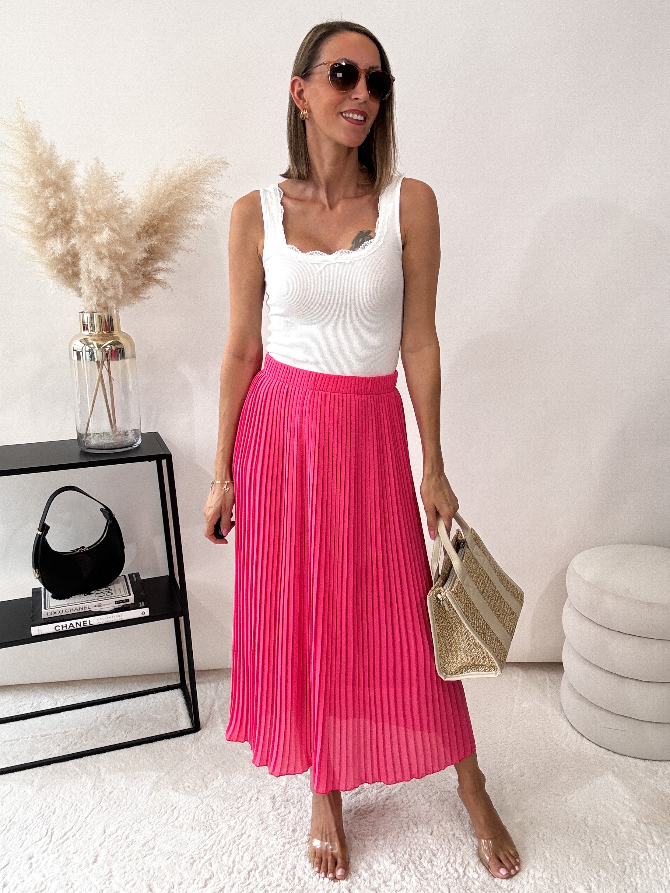 "Skirt" Plissee Rock - pink