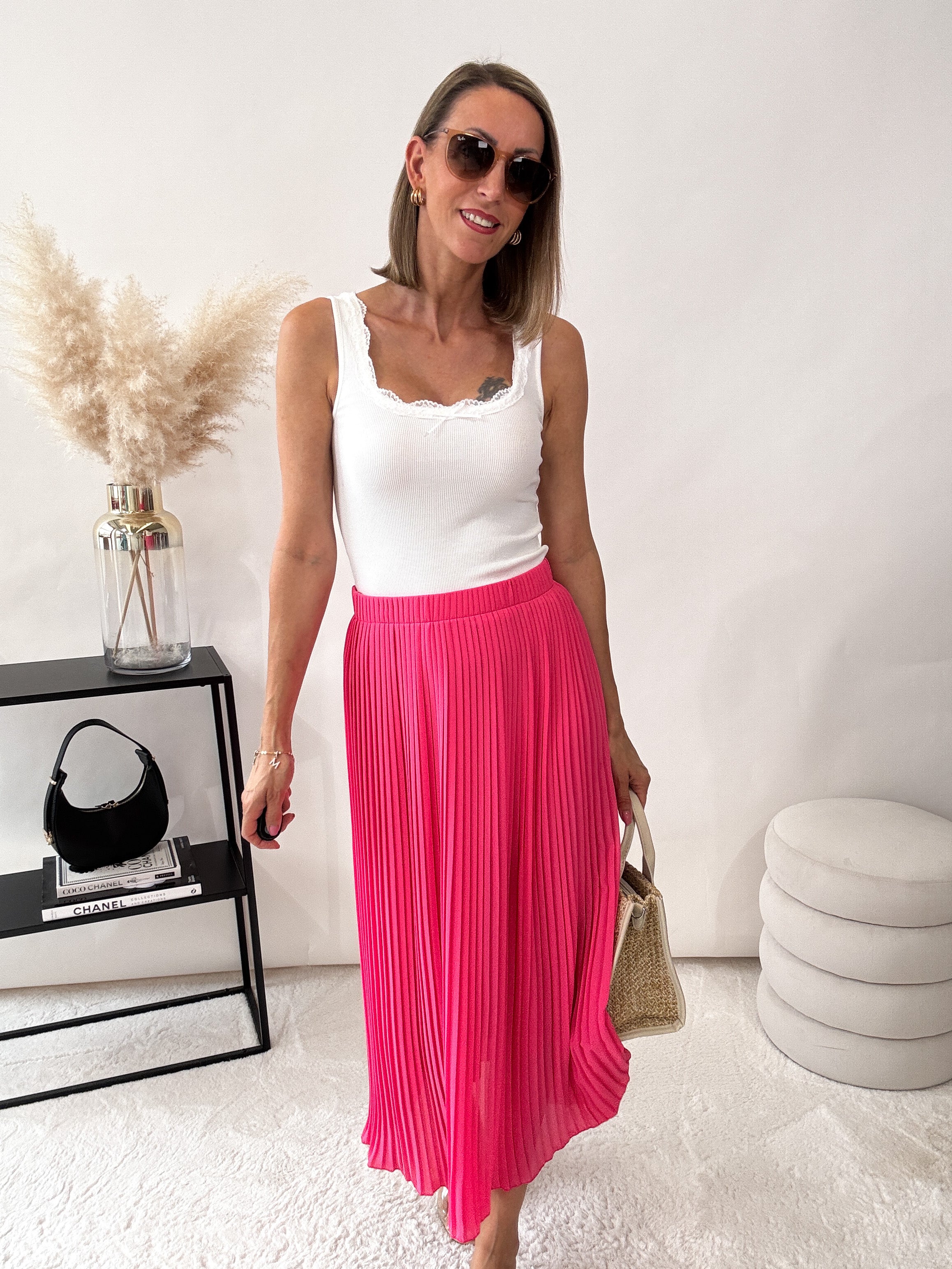 "Skirt" Plissee Rock - pink