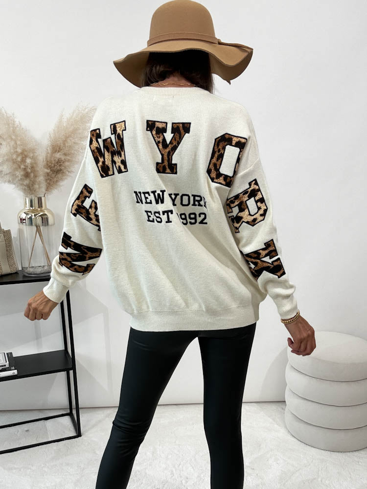 "NY Leo" stylischer Pulli - creme