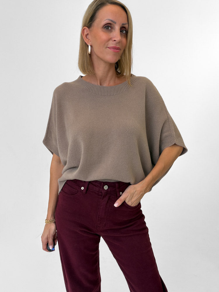 "Vicenza Vest" weicher Pullunder mit Viscose - mocca