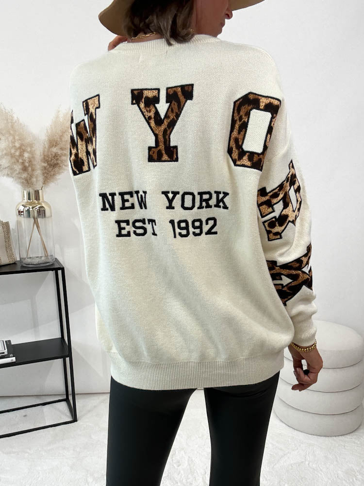 "NY Leo" stylischer Pulli - creme