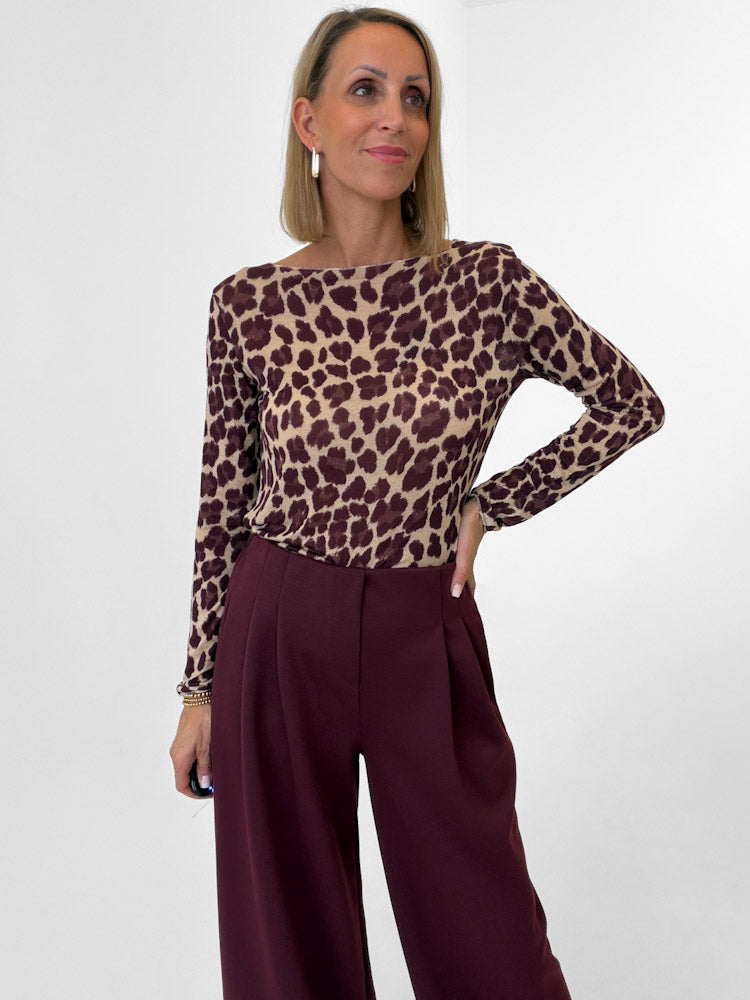 "Como Leo" kuscheliges Cashmere Longshirt - plum