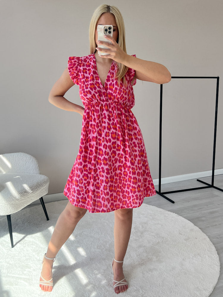 "Pianosa Leo Midi"- tolles Midikleid aus Musselin - pink/orange