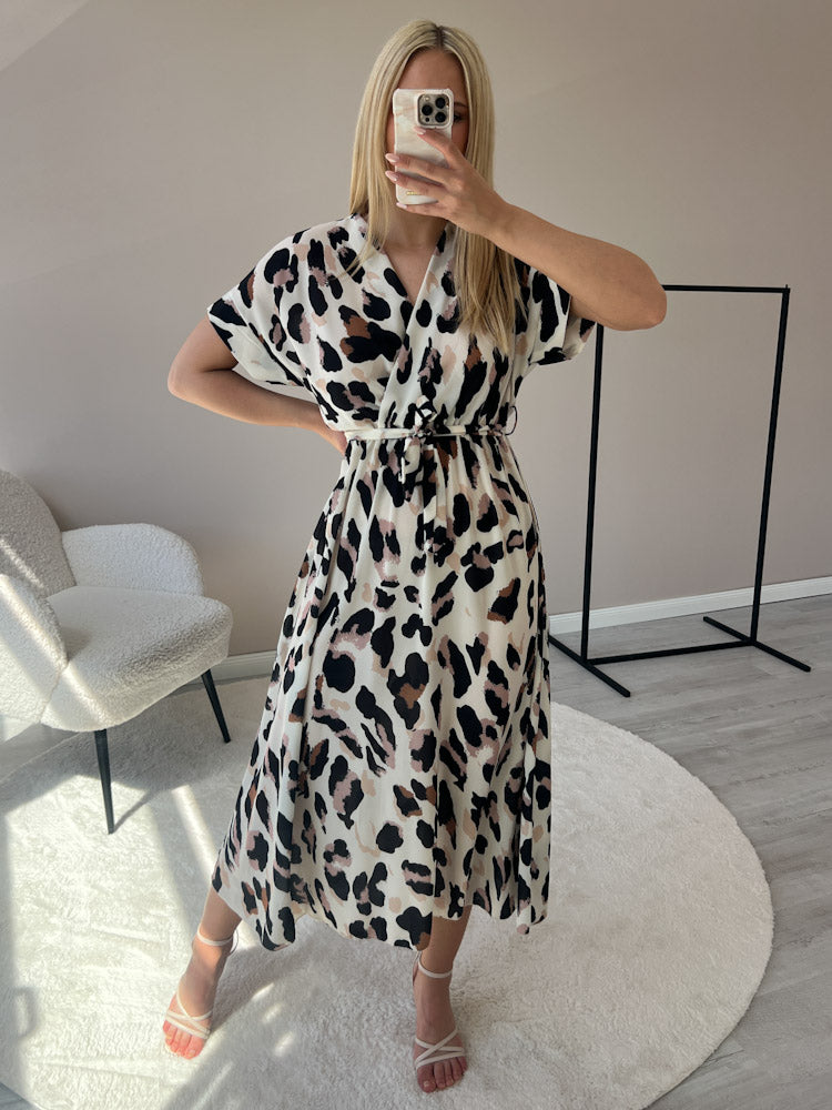 "Sunshine Leo" schönes langes Kleid - hellbeige