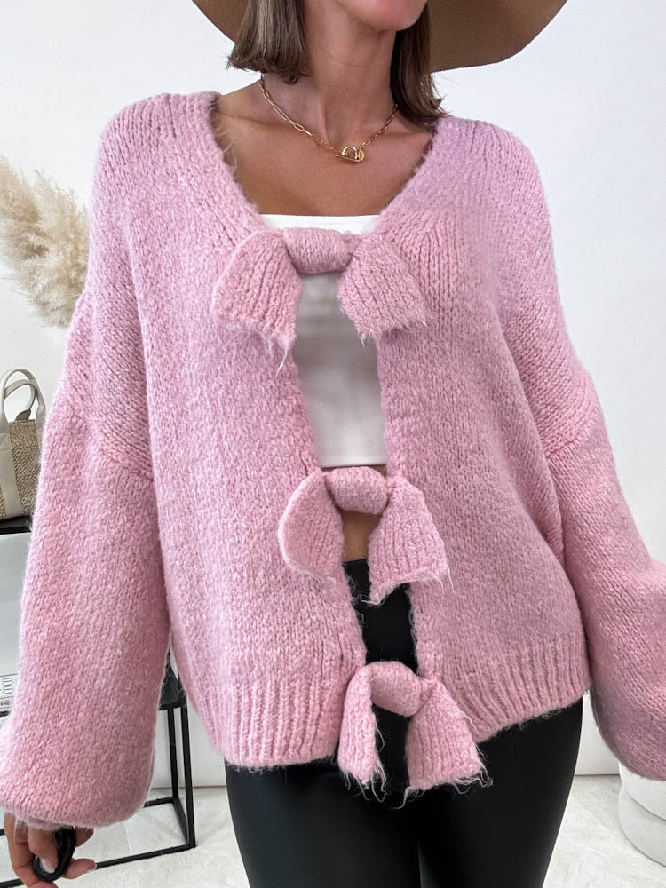 "Lima" kuscheliger Cardigan - rosa