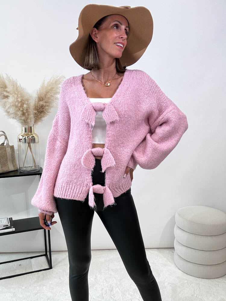 "Lima" kuscheliger Cardigan - rosa