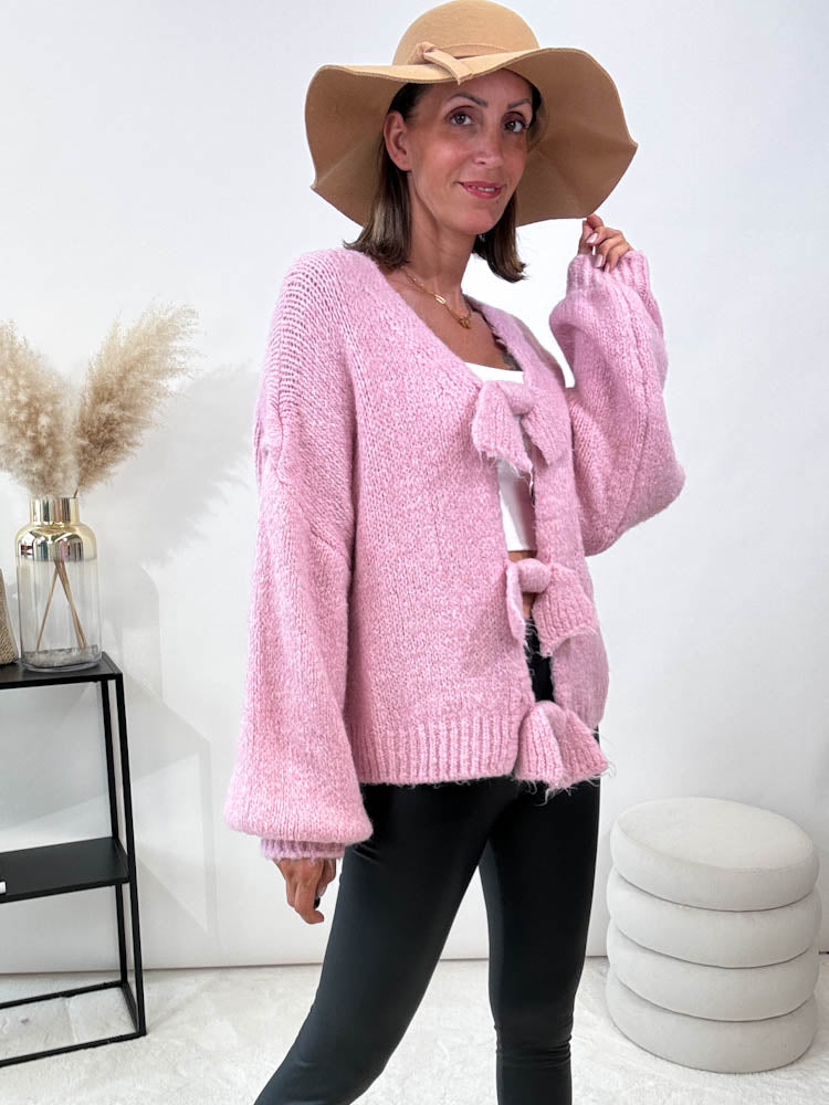 "Lima" kuscheliger Cardigan - rosa