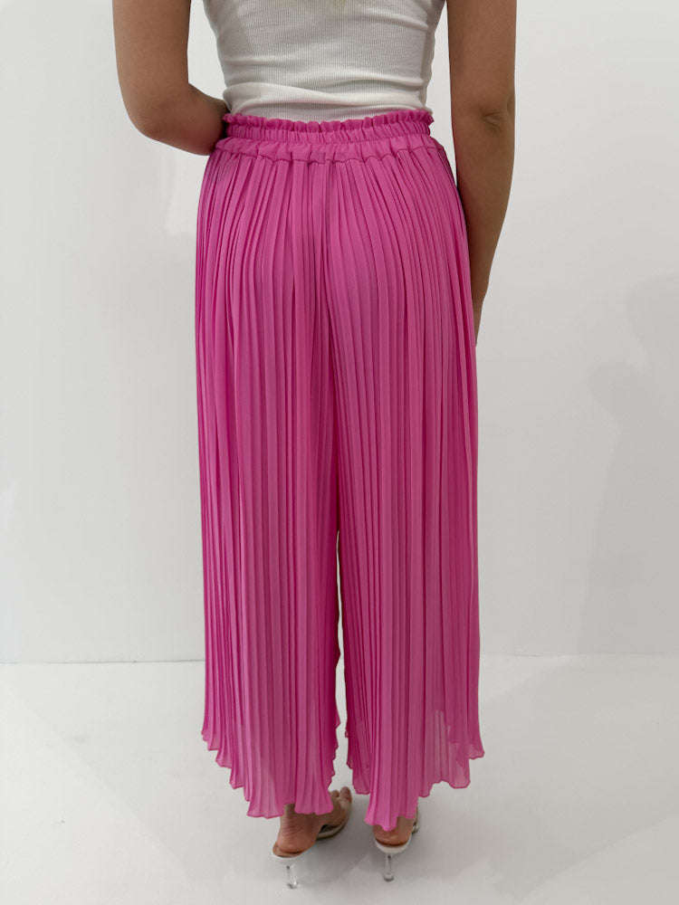 Plissee Culotte Hose - candy pink