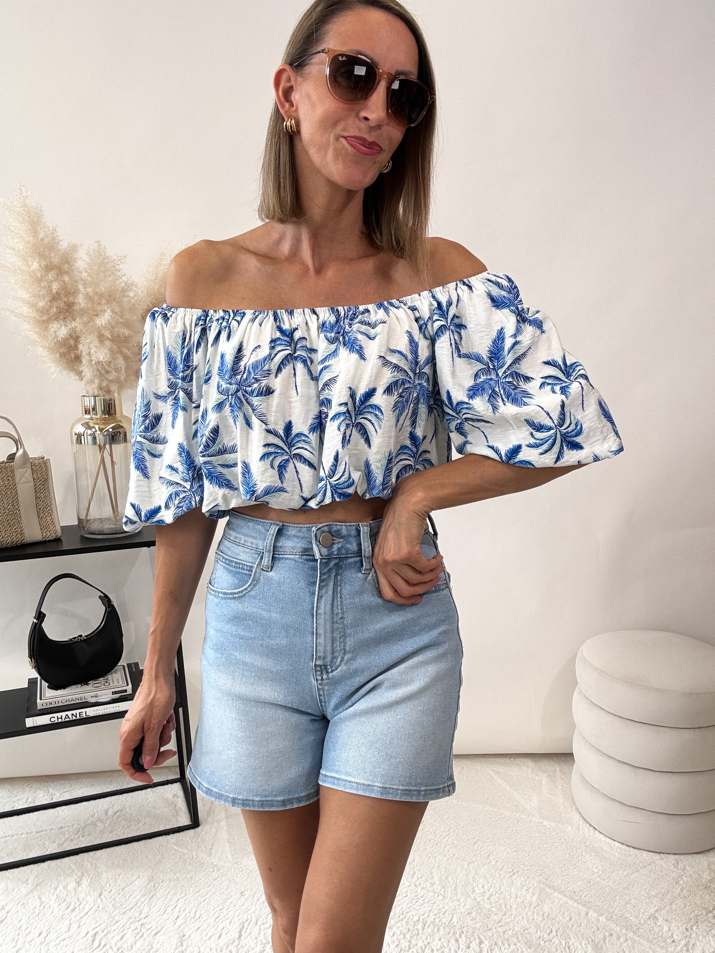"Korfu" Top aus Viscose - blau