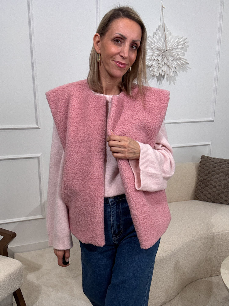 "Teddy Vest" süße Teddy Weste - rosa