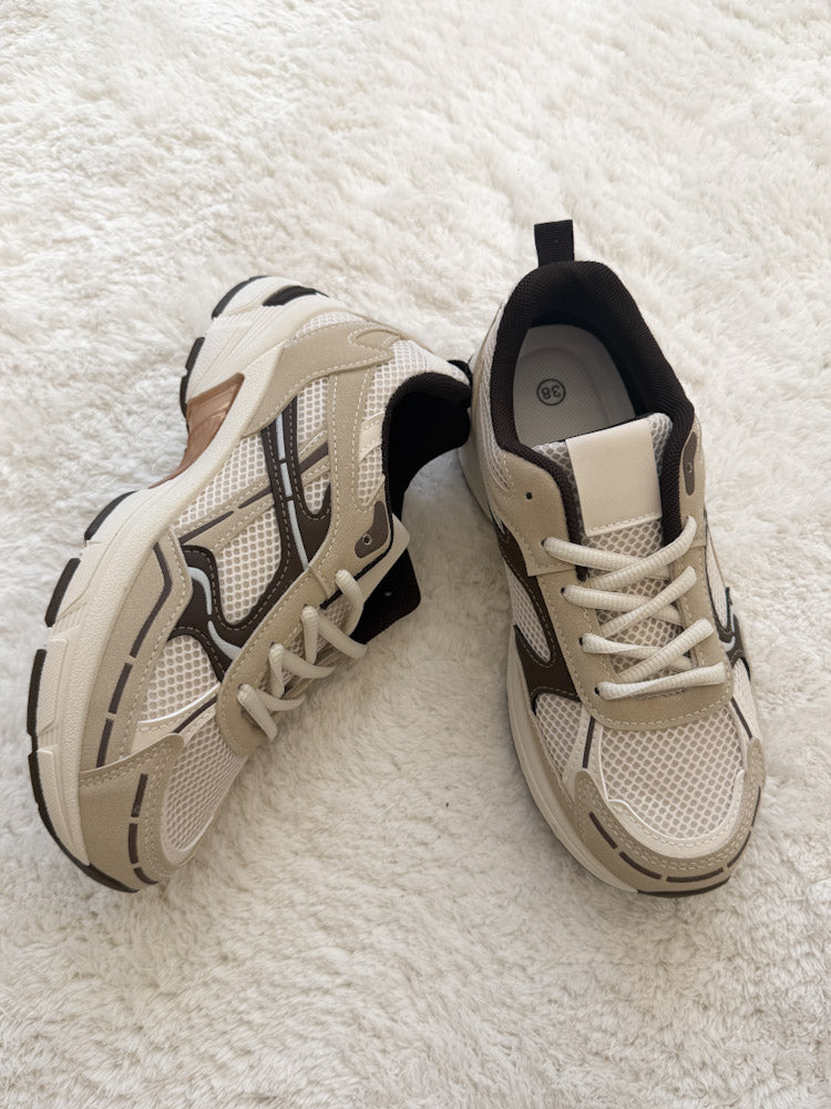 "Nova 2.0" cooler Sneaker - beige/ choco braun