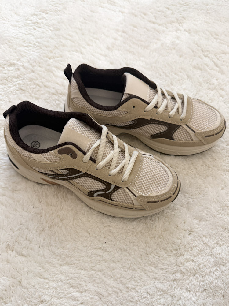 "Nova 2.0" cooler Sneaker - beige/ choco braun