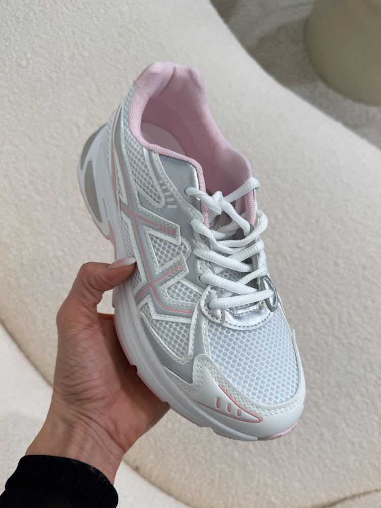 "Nova" cooler Sneaker - rosa/weiß