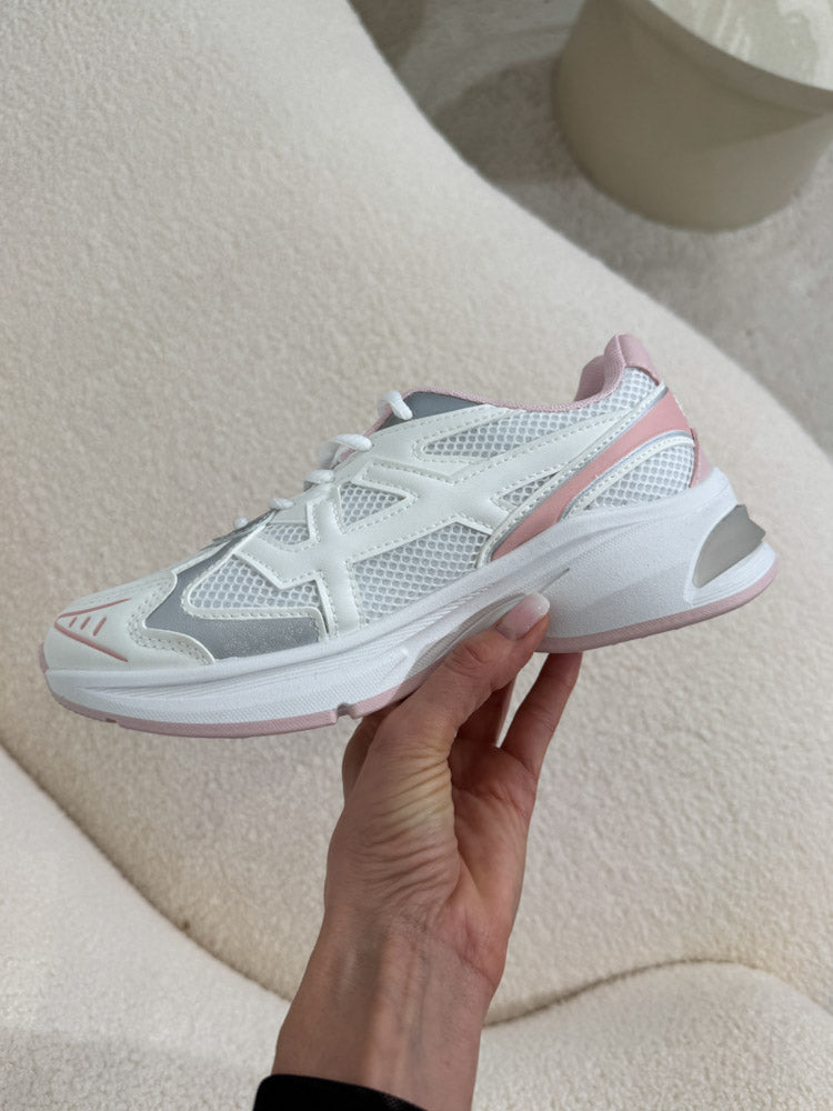 "Nova" cooler Sneaker - rosa/weiß
