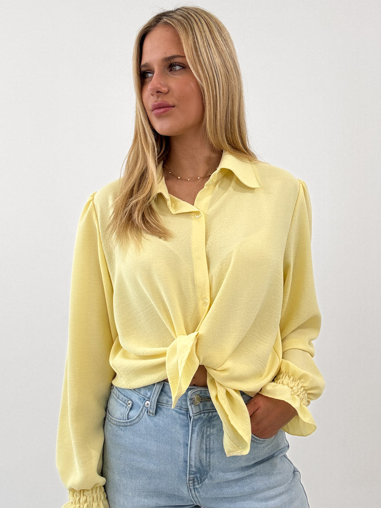"Sunshine Barock" süße Bluse - sonnengelb