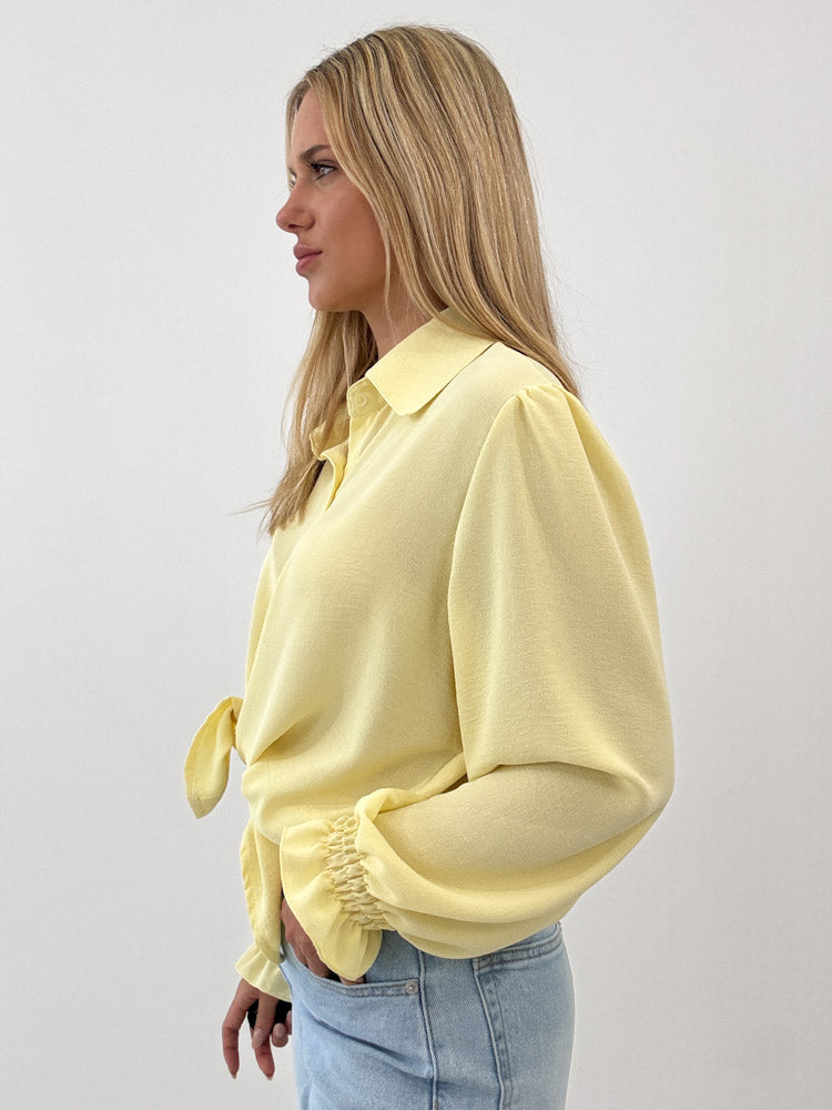 "Sunshine Barock" süße Bluse - sonnengelb
