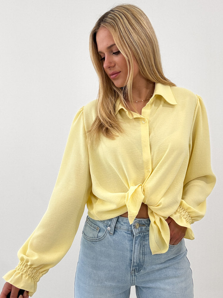 "Sunshine Barock" süße Bluse - sonnengelb