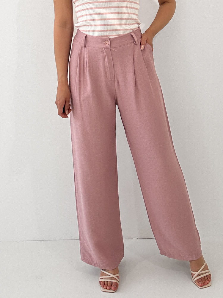 "Vento" luftige Hose aus Viscose - rosa
