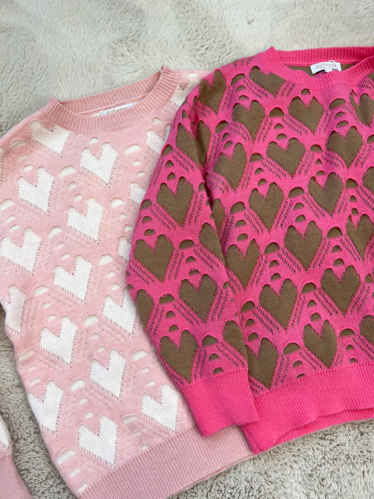 ,,Sweetheart'' Knit Pullover - pink