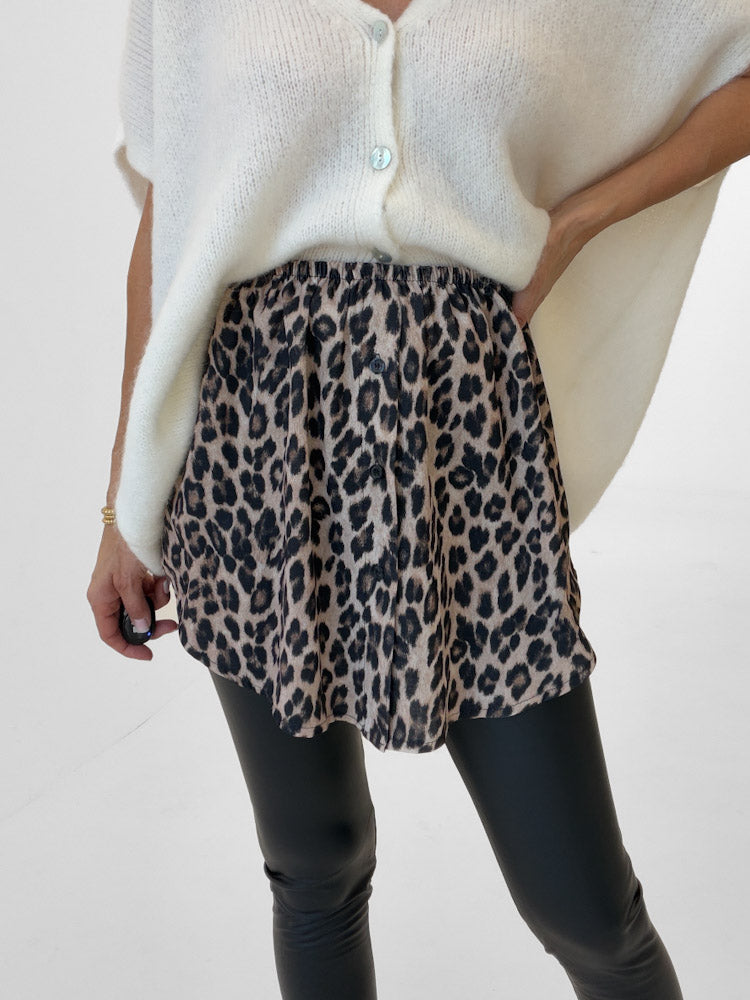 "Skirty Leo" weicher Blusenrock - beige
