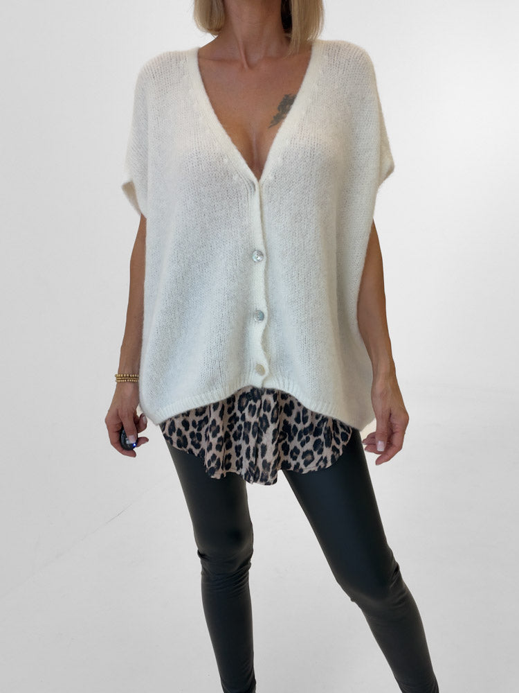 "Skirty Leo" weicher Blusenrock - beige