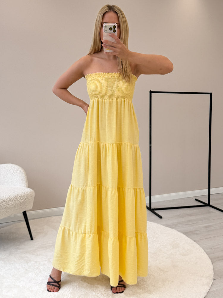 "Ocean Breeze" - schönes Maxikleid aus Viscose - hellgelb