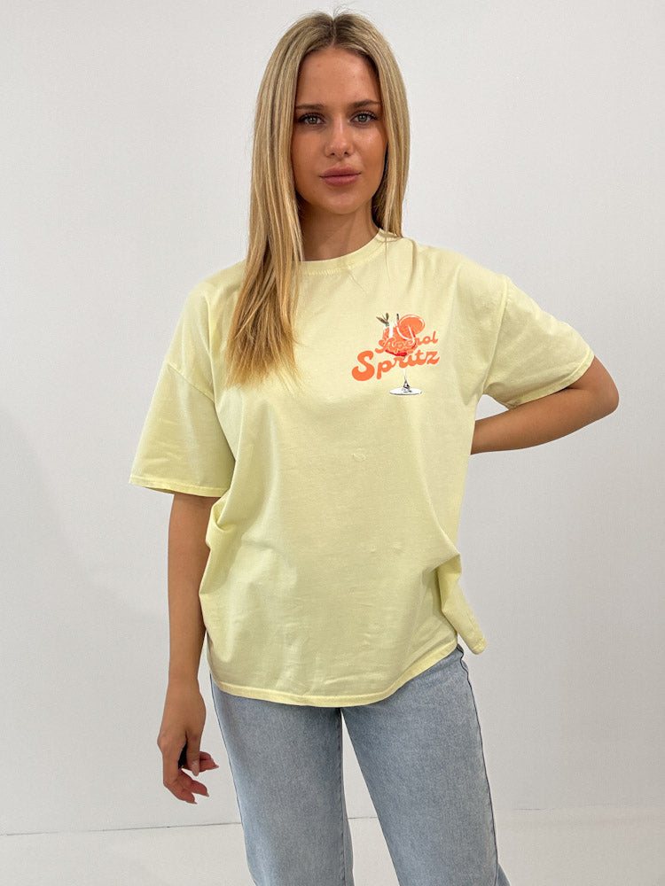 "Spritz" Shirt mit Statement - lemon ice