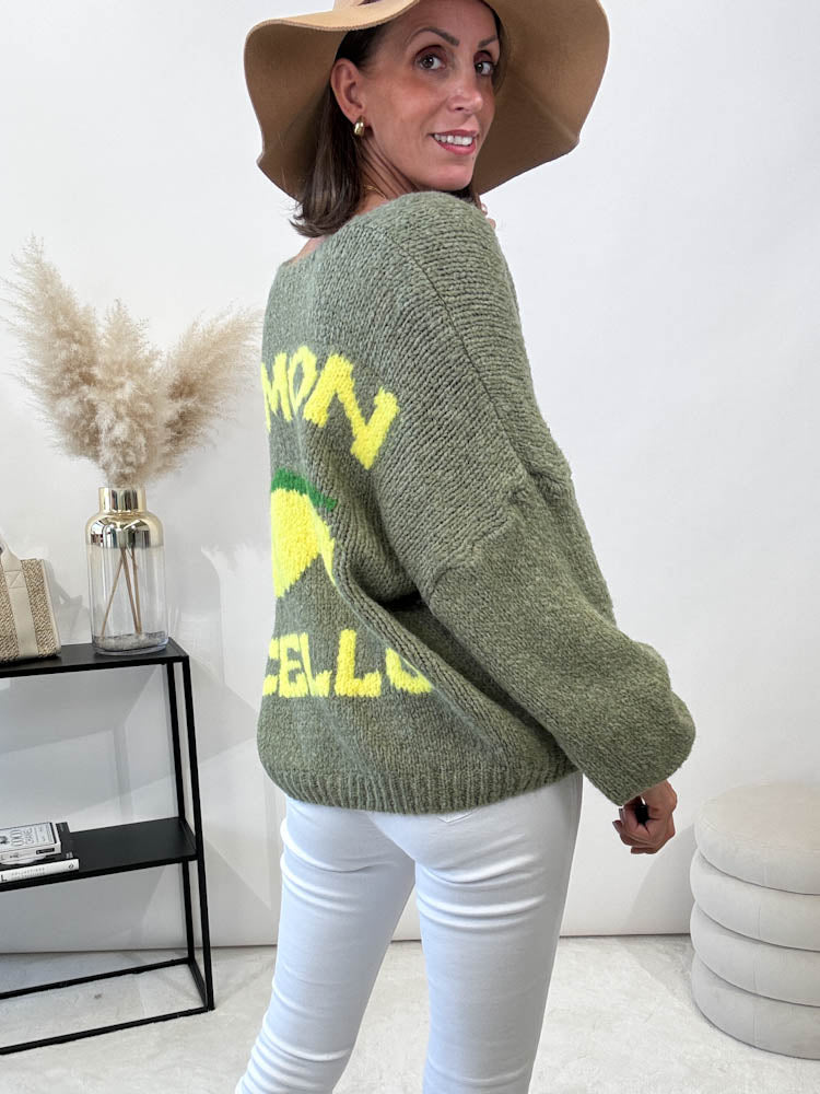 "Limon Cello" kuscheliger Cardigan - matcha