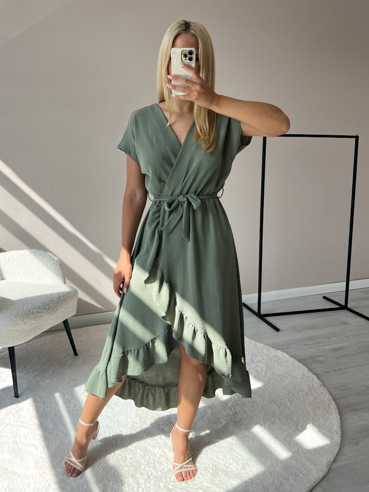 "Sunshine Wild Dress" schickes Kleid - matcha grün