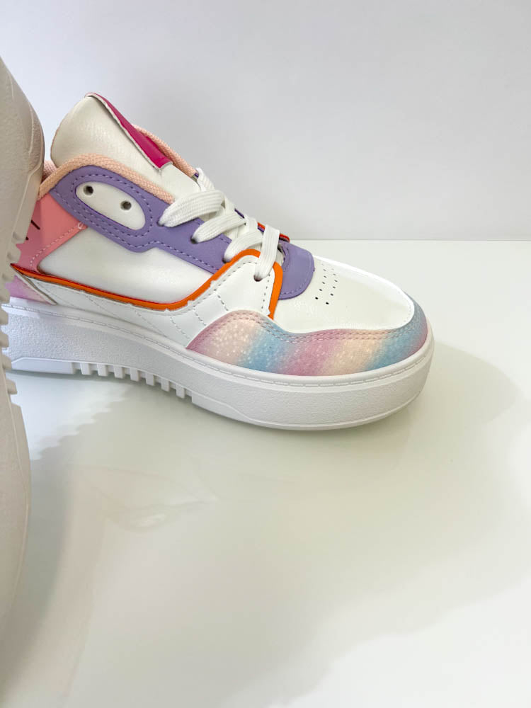 "Rainbow" Sneaker - weiß
