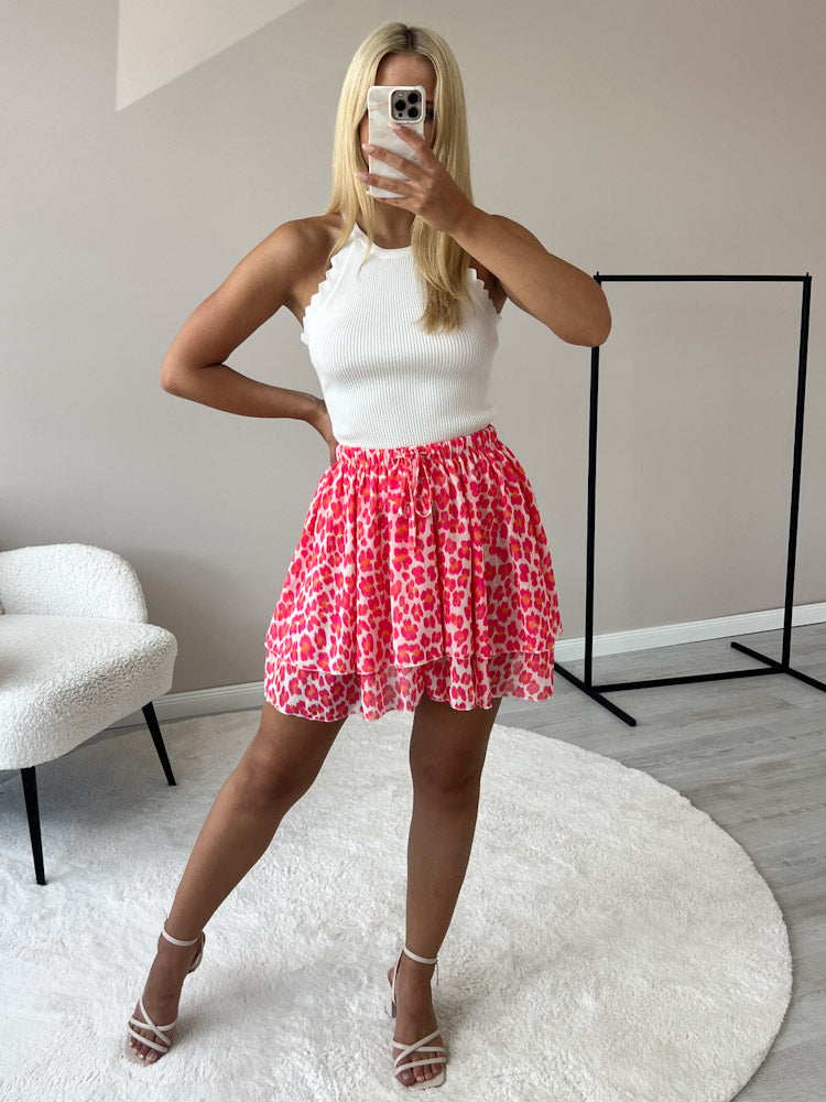 "Bella Skort Leo" weicher Hosenrock - pink/orange