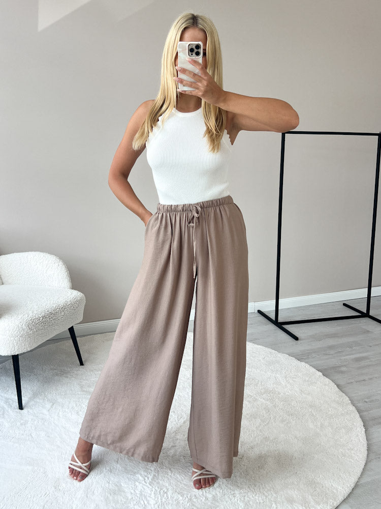 "Milano" weiche Hose aus Viscose - mocca