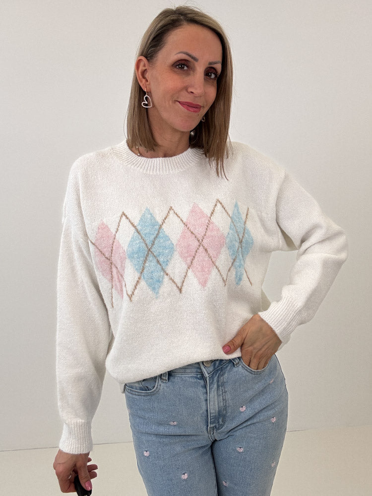 "Vercelli" kuscheliger Pullover aus Viscose - creme