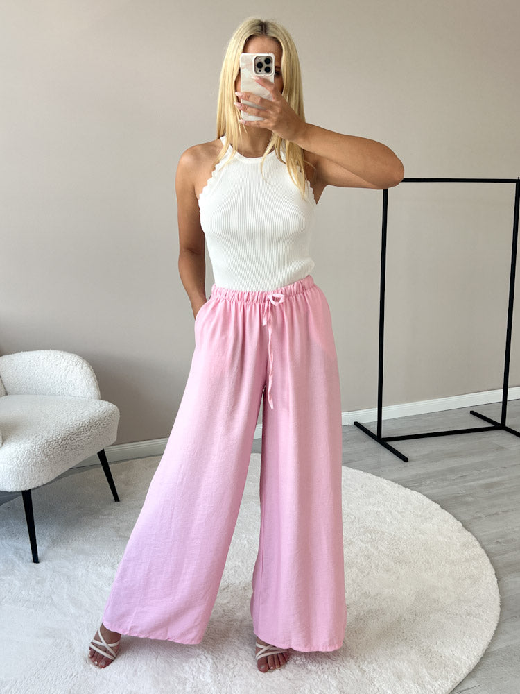 "Milano" weiche Hose aus Viscose - rosa