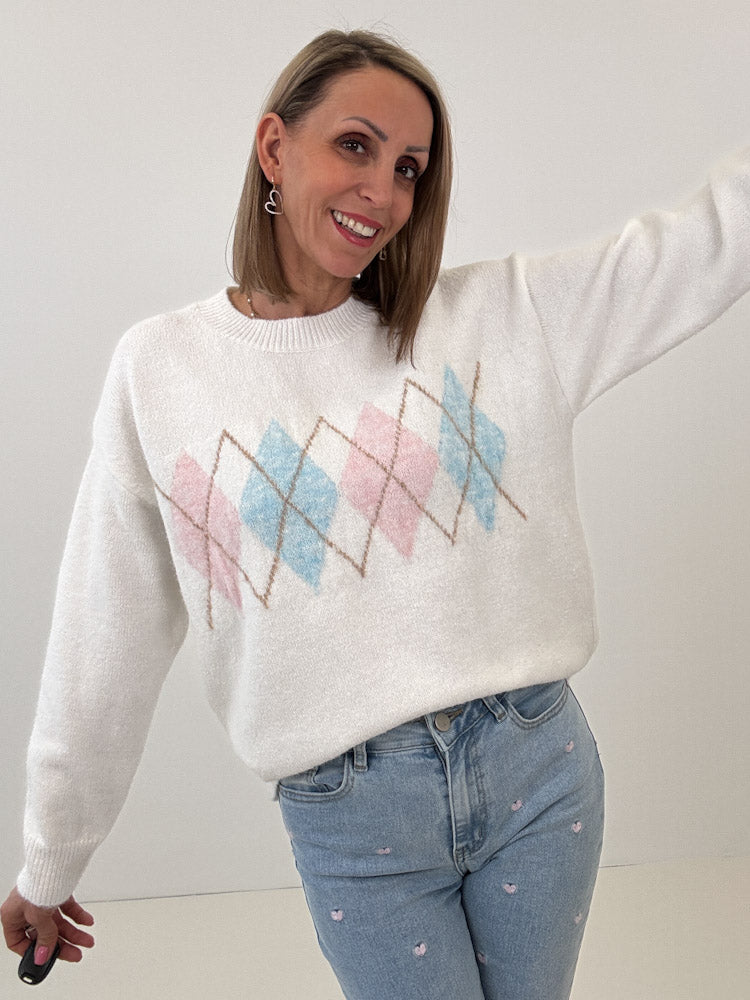 "Vercelli" kuscheliger Pullover aus Viscose - creme